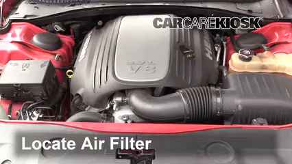 2012 Dodge Charger RT 5.7L V8 Filtro de aire (motor) Cambio